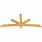 Ekena Millwork Alberta Rough Sawn Timber Gable Bracket, Western Red Cedar, 72"W x 33"H x 2"D x 4"F, 11/12 Pitch GBW072X33X0204ALB00RWR - alternate 3